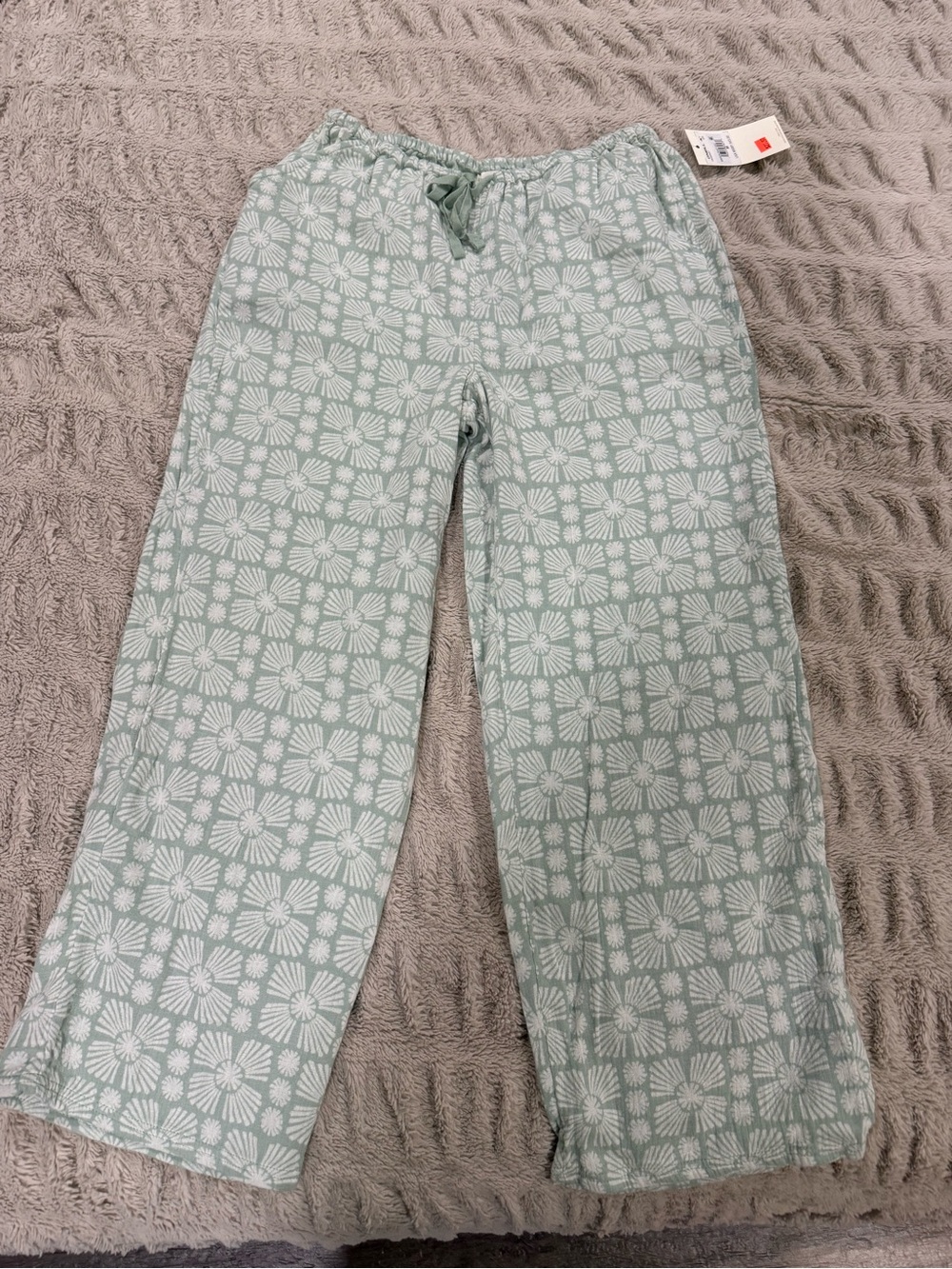 O'Neill Mint Green Floral Wide Leg Lounge Pants